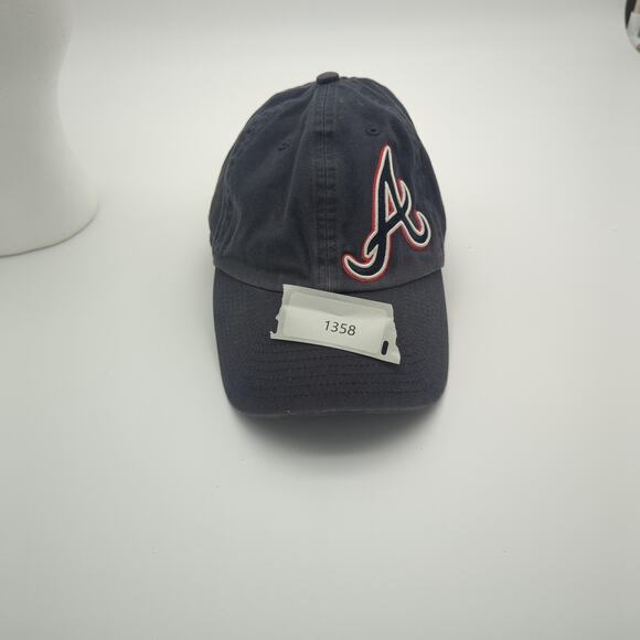 Atlanta Braves Hat Cap Mens Medium Navy MLB Baseball 47' Twins The Franchise - Picture 10 of 10